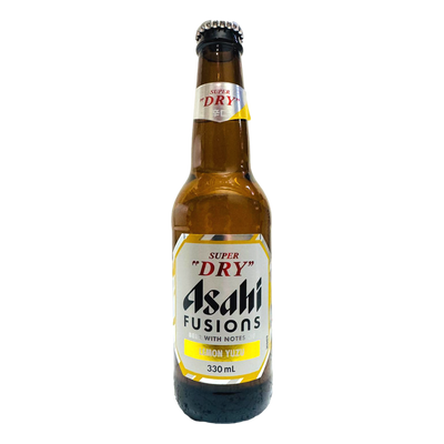Asahi Super Dry FUSIONS Lager Lemon Yuzu 330ml Bottle Case of 24