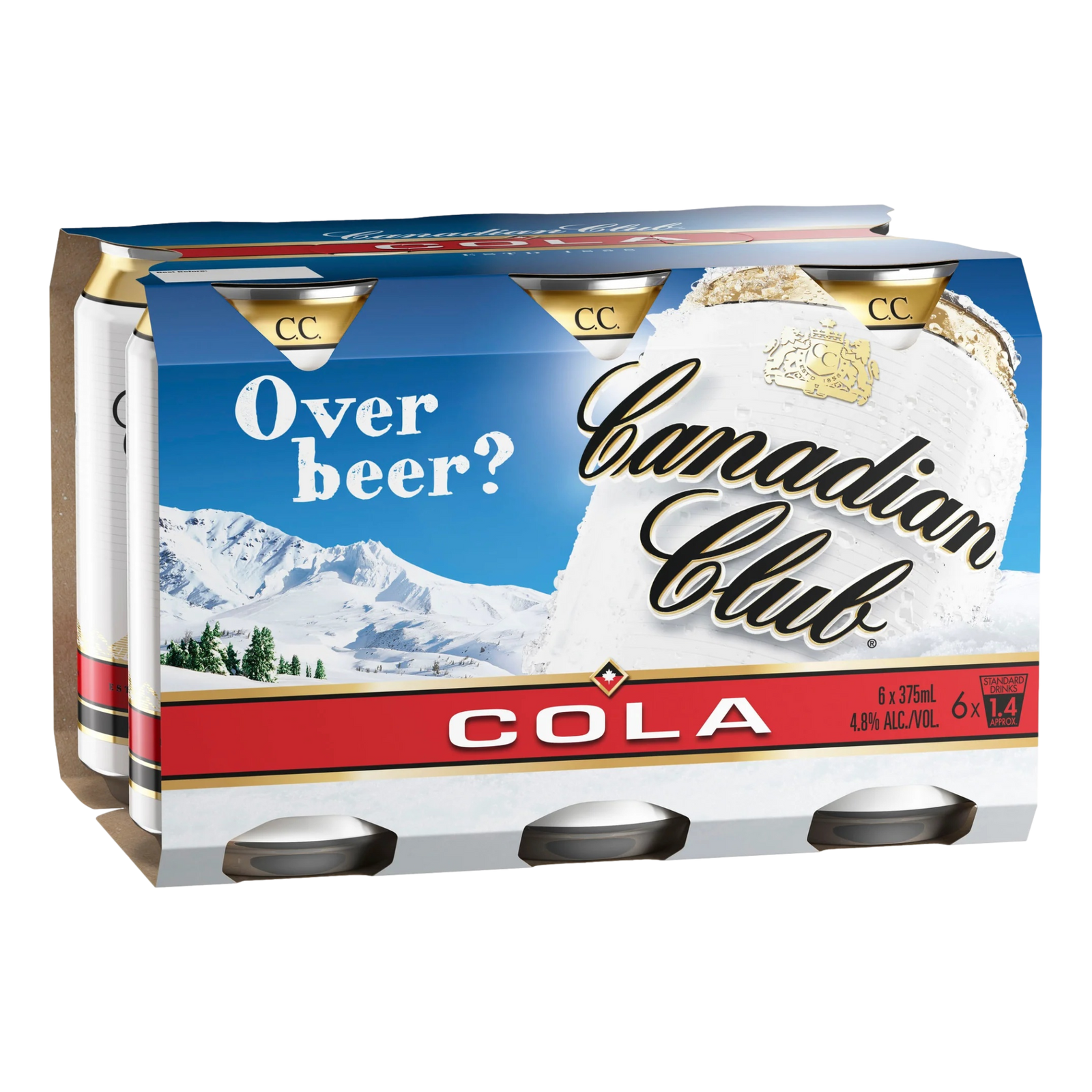 Canadian Club Whisky & Cola 375ml Can 6 Pack