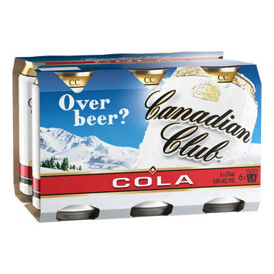 Canadian Club Whisky & Cola 375ml Can 6 Pack
