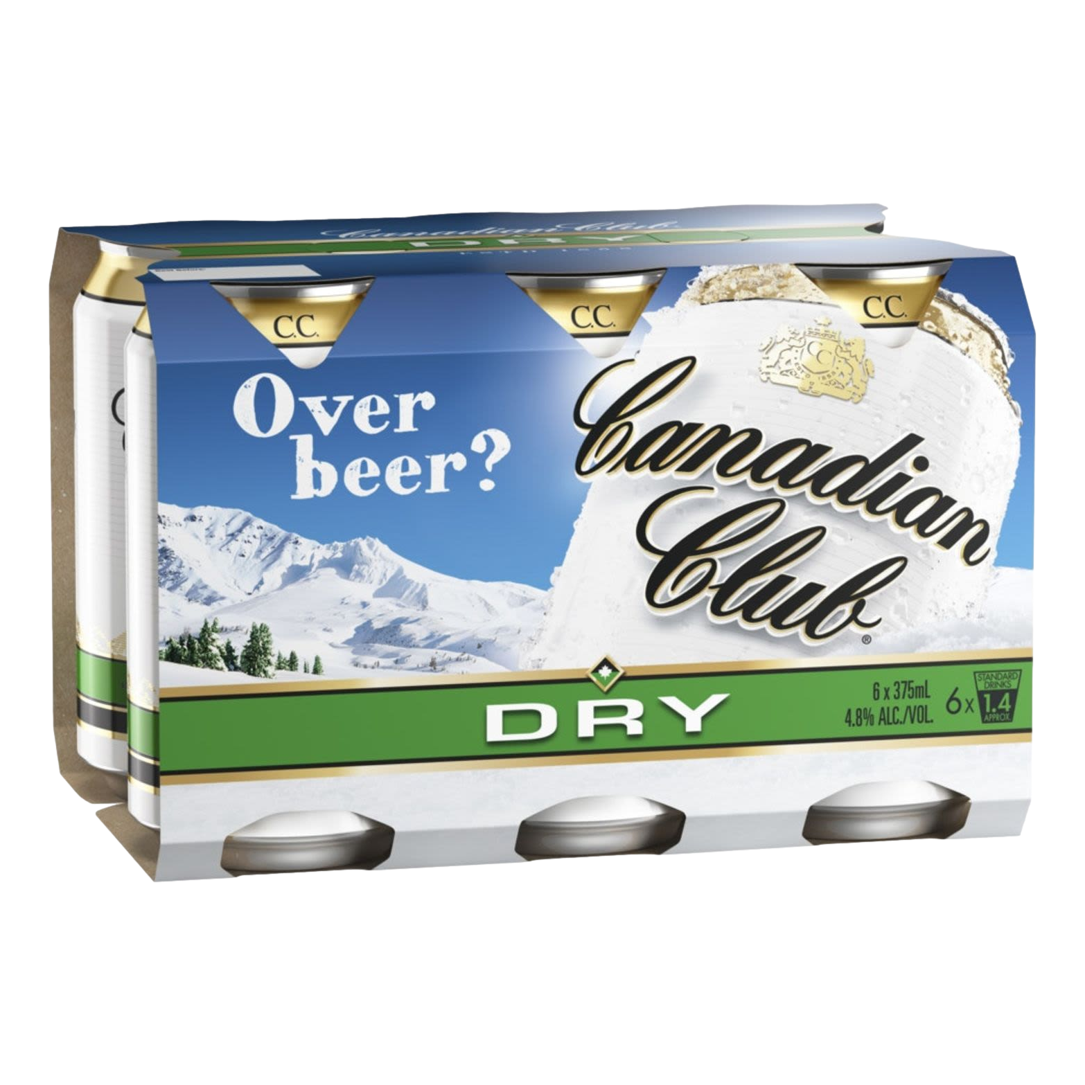 Canadian Club Whisky & Dry 375ml Can 6 Pack