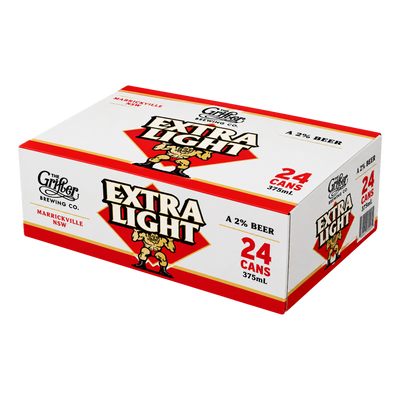 Grifter Extra Light Lager 2% 375ml Can Case of 24