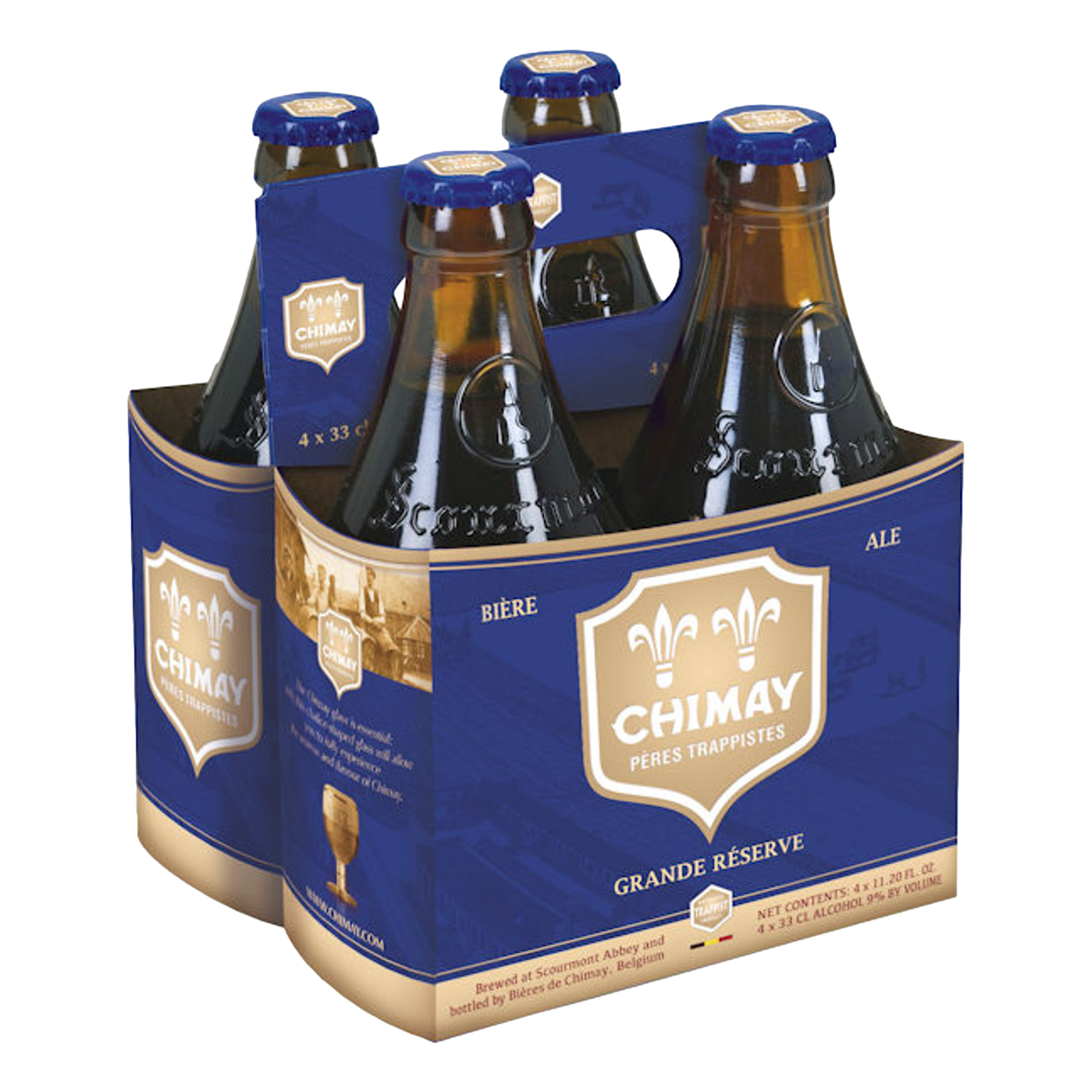 Chimay Blue Trappist Ale 330ml Bottle 4 Pack