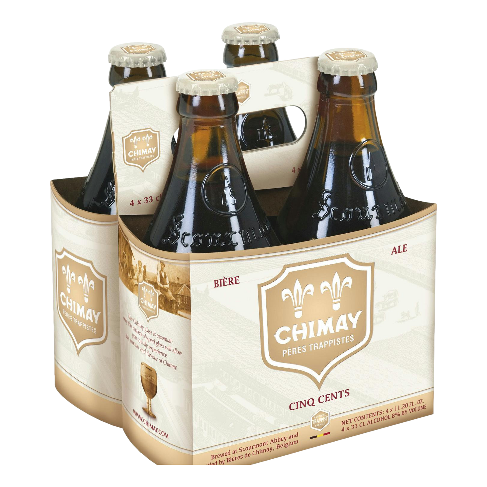 Chimay White Tripel 8% 330ml Bottle 4 Pack