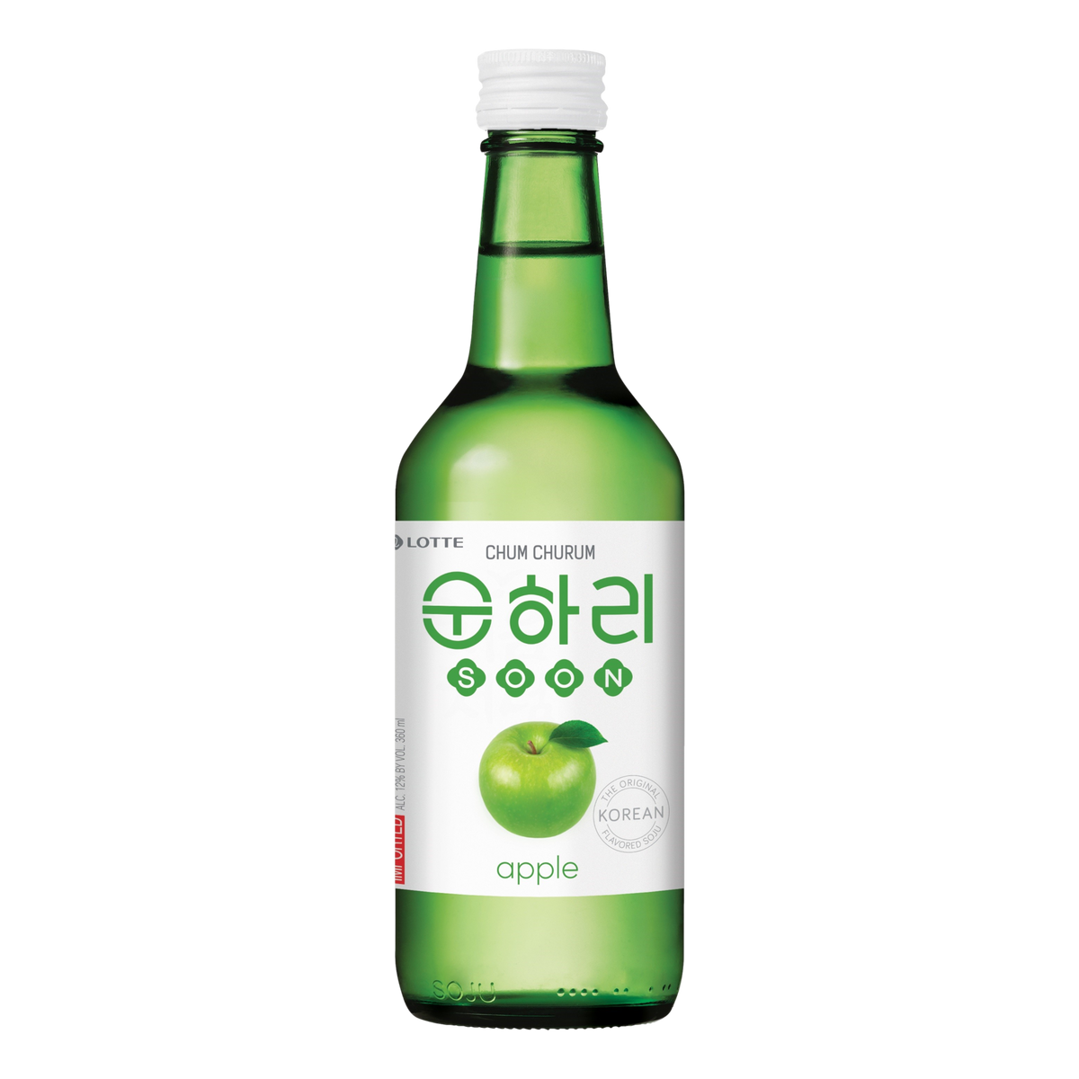 Lotte Chum Churum Apple Soju 360ml Bottle 4 Pack