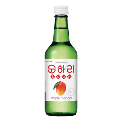 Lotte Chum Churum Apple Mango Soju 360ml Bottle 4 Pack