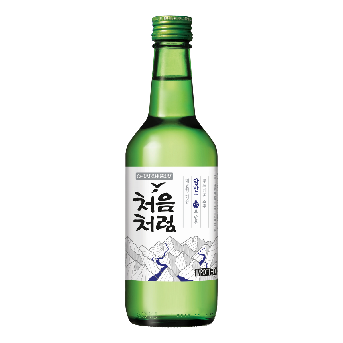 Lotte Chum Churum Original Soju 360ml Bottle 4 Pack