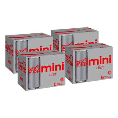 Coca-Cola Diet Mini 250ml Can Case of 24