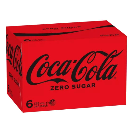 Coca-Cola Zero Sugar 375ml Can 6 Pack