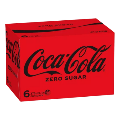 Coca-Cola ZERO SUGAR 375ml Can 6 Pack