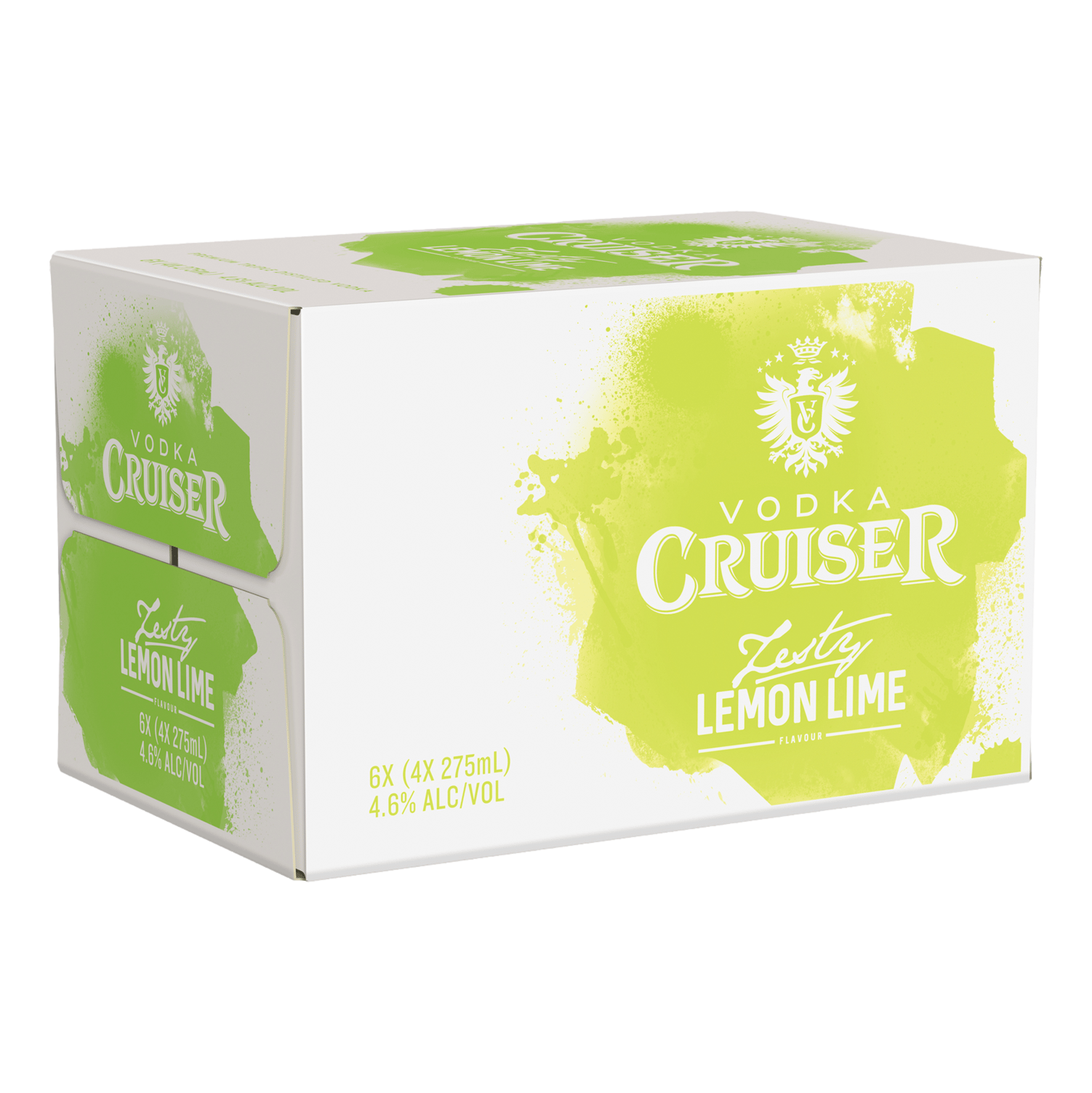 Vodka Cruiser Zesty Lemon Lime 275ml Bottle Case of 24