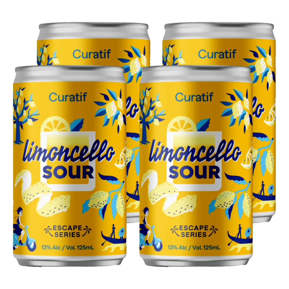 Curatif Limoncello Sour 125ml Can 4 Pack