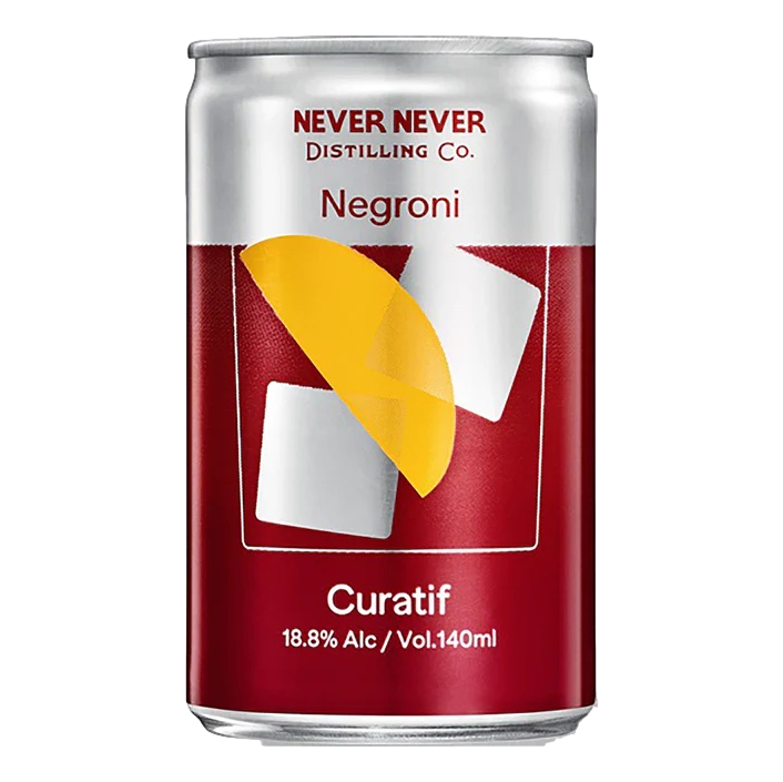 Curatif Never Never Distilling Co Negroni 140ml Can 4 Pack