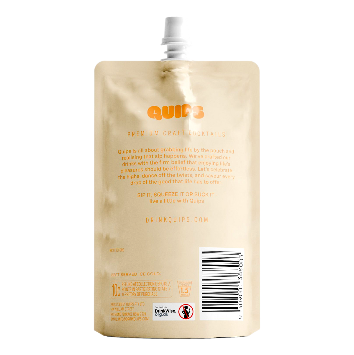 Quips Mango Daiquiri Cocktail Pouch 168ml 4 Pack