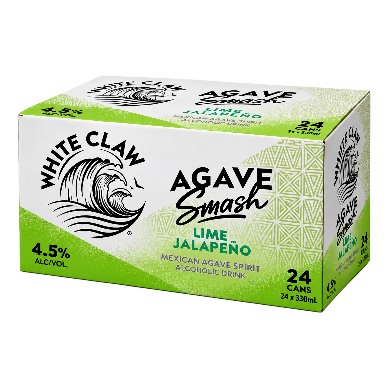 White Claw Agave Smash Lime Jalapeno Vodka 4.5% 330ml Can Case of 24