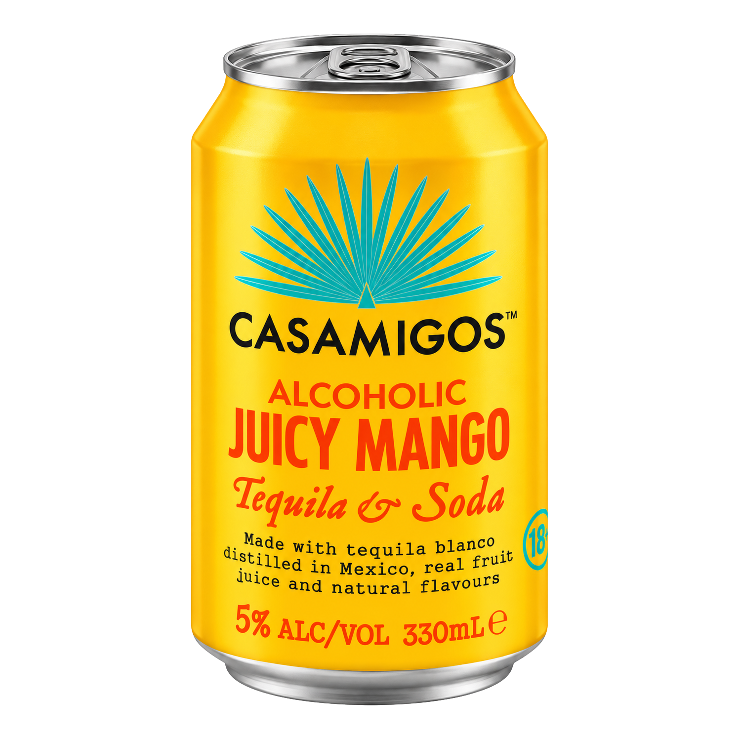 Casamigos Tequila & Soda Juicy Mango 5% 330ml Can Single