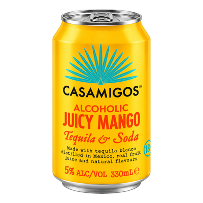 Casamigos Tequila & Soda Juicy Mango 5% 330ml Can Case of 24