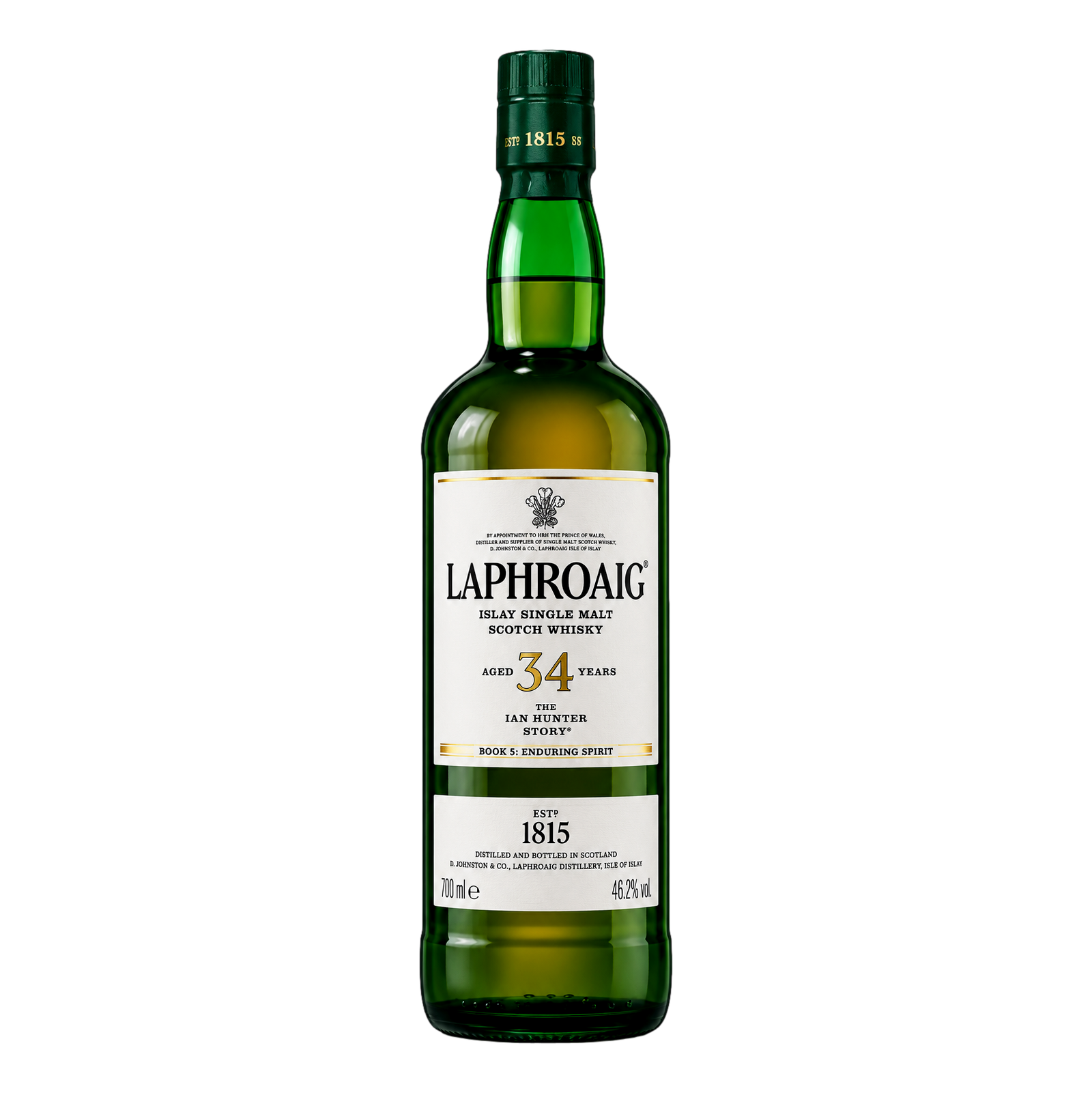 Laphroaig Single Malt Scotch Whisky 34 YO The Ian Hunter Story Book 5 Enduring Spirit 700ml