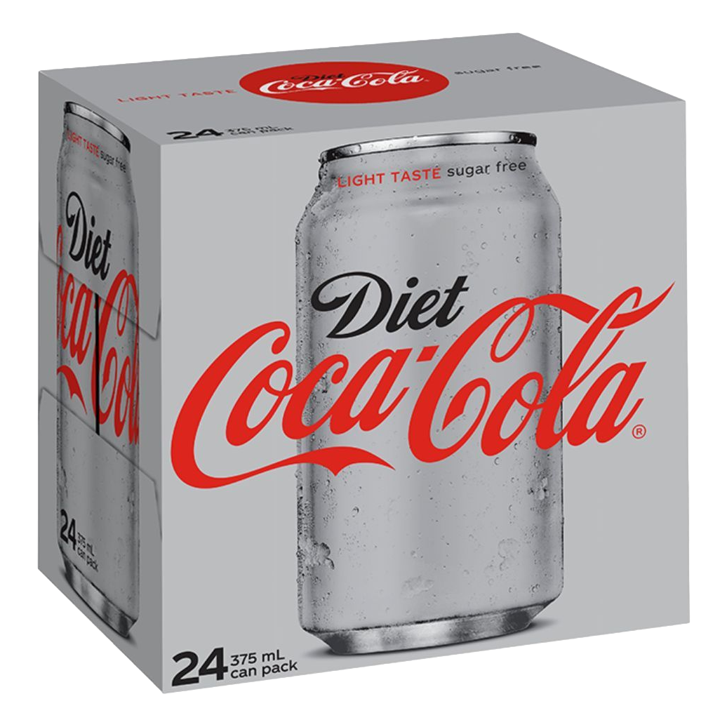 Coca-Cola Diet 375ml Can Case of 24