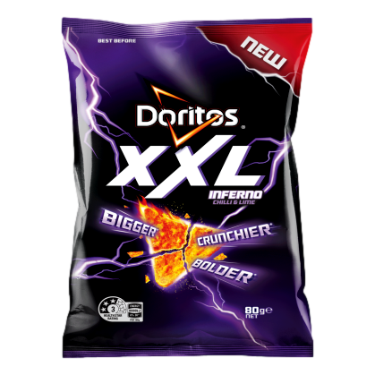 Doritos XXL Inferno Chilli & Lime Corn Chips 80g