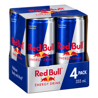 Red Bull Energy Drink Original 355ml Can 4 Pack