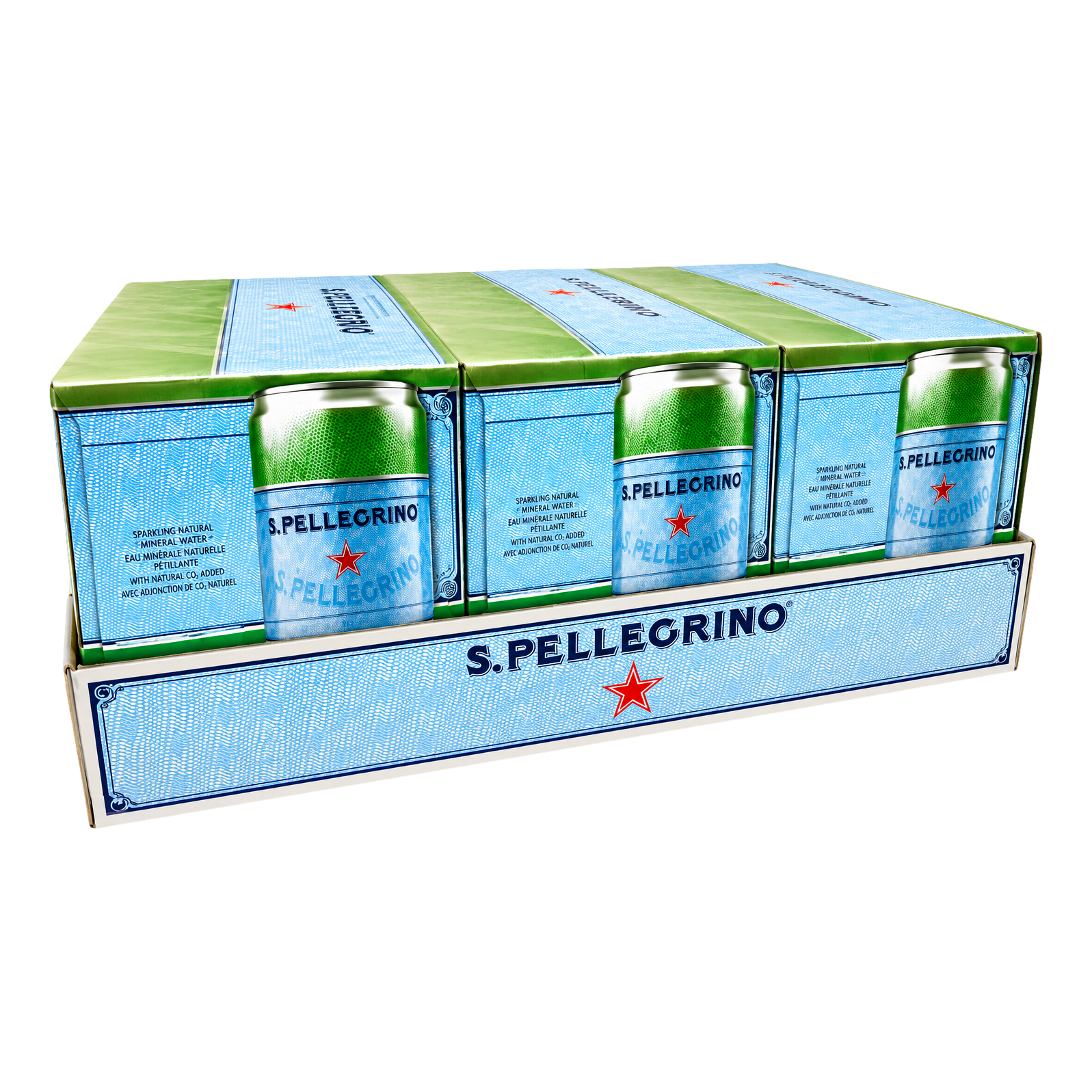 San Pellegrino Sparkling Mineral Water 330ml Can Case of 24