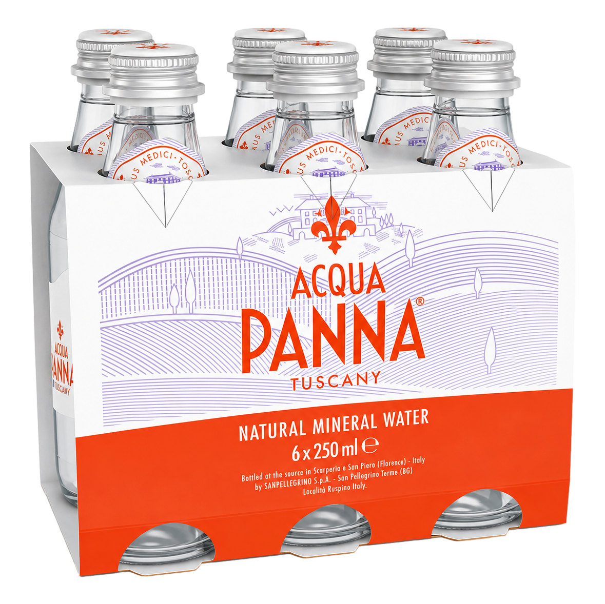 Acqua Panna STILL Natural Mineral Water 250ml Bottle 6 Pack