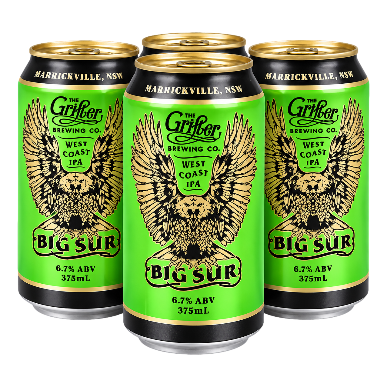 Grifter Big Sur West Coast IPA 6.7% 375ml Can 4 Pack