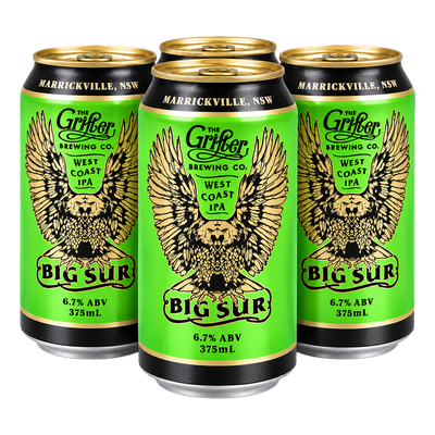 Grifter Big Sur West Coast IPA 6.7% 375ml Can 4 Pack