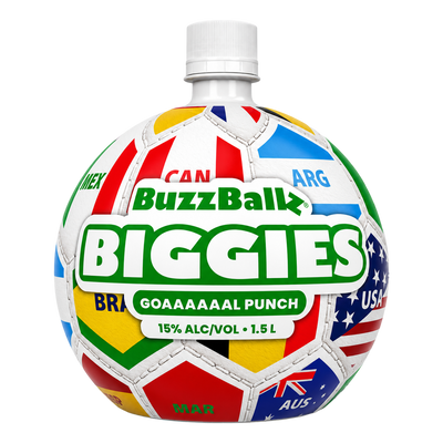 BuzzBallz Biggies Goaaaaaal-Melon Cocktail 1.5L Case of 3