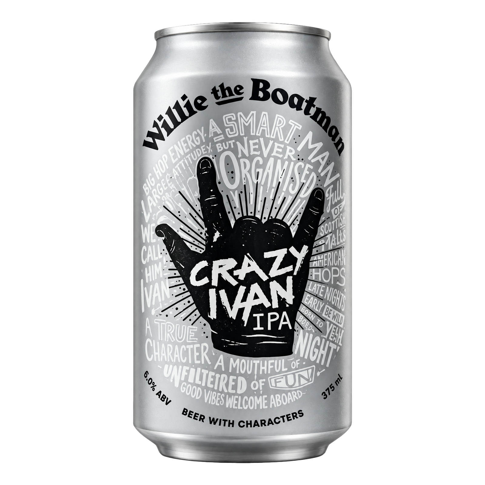 Willie The Boatman Crazy Ivan IPA 6.3% 375ml Can Single