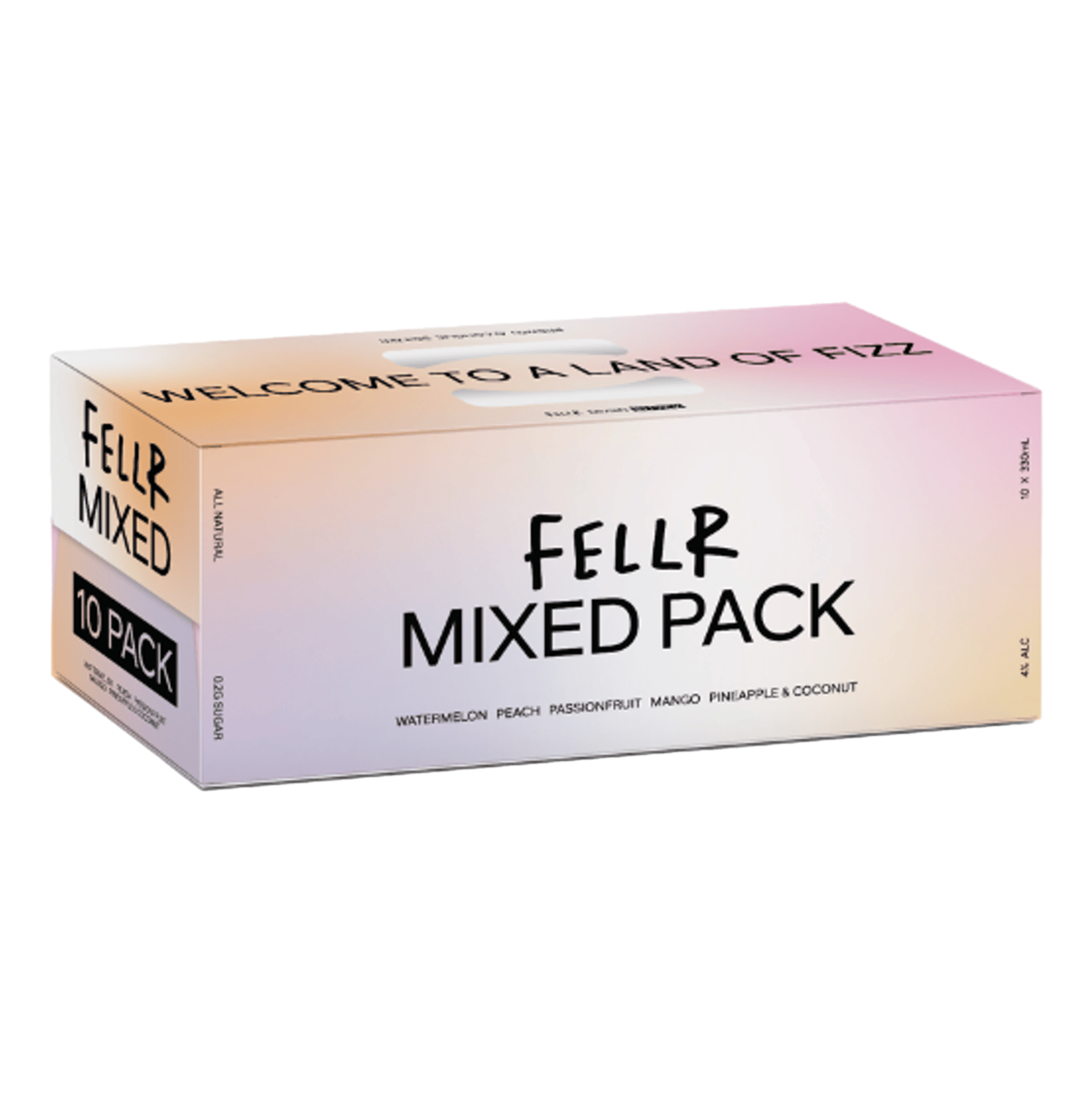 Fellr Seltzer Mixed Flavour 4% 330ml Can 10 Pack