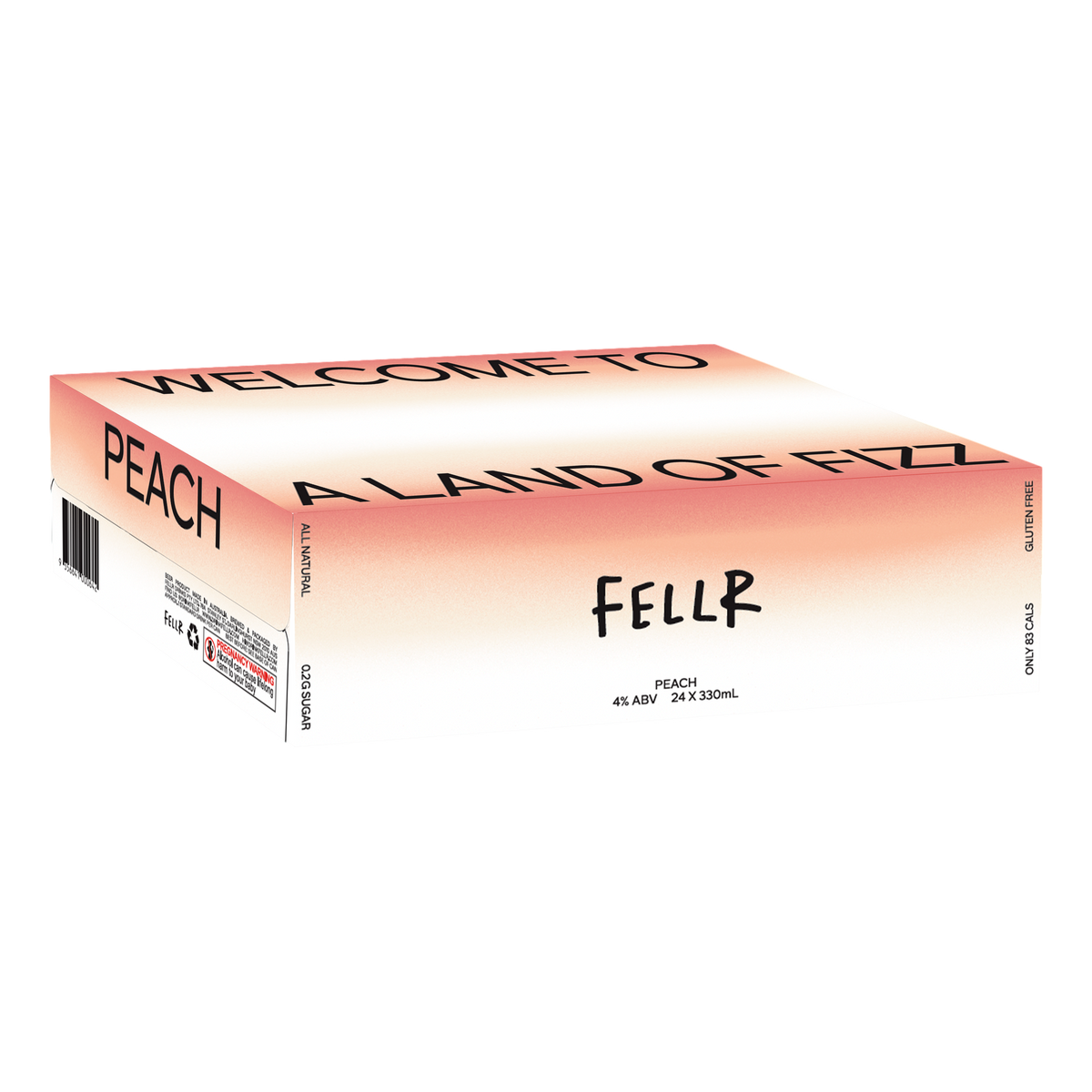 Fellr Peach Seltzer 330ml Can Case of 24