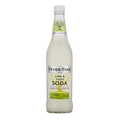 Fever Tree Lime & Yuzu Soda 500ml Bottle Case of 8