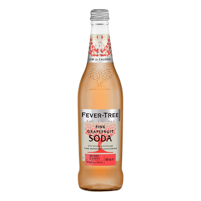Fever Tree Pink Grapefruit Soda 500ml Bottle Case of 8