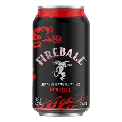Fireball Cinnamon Whisky & Cola 6.6% 355ml Can Case of 16