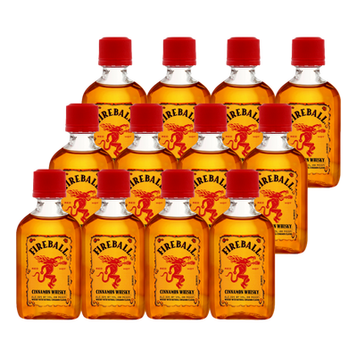 Fireball Cinnamon Whisky Liqueur Mini 50ml - 12 Pack