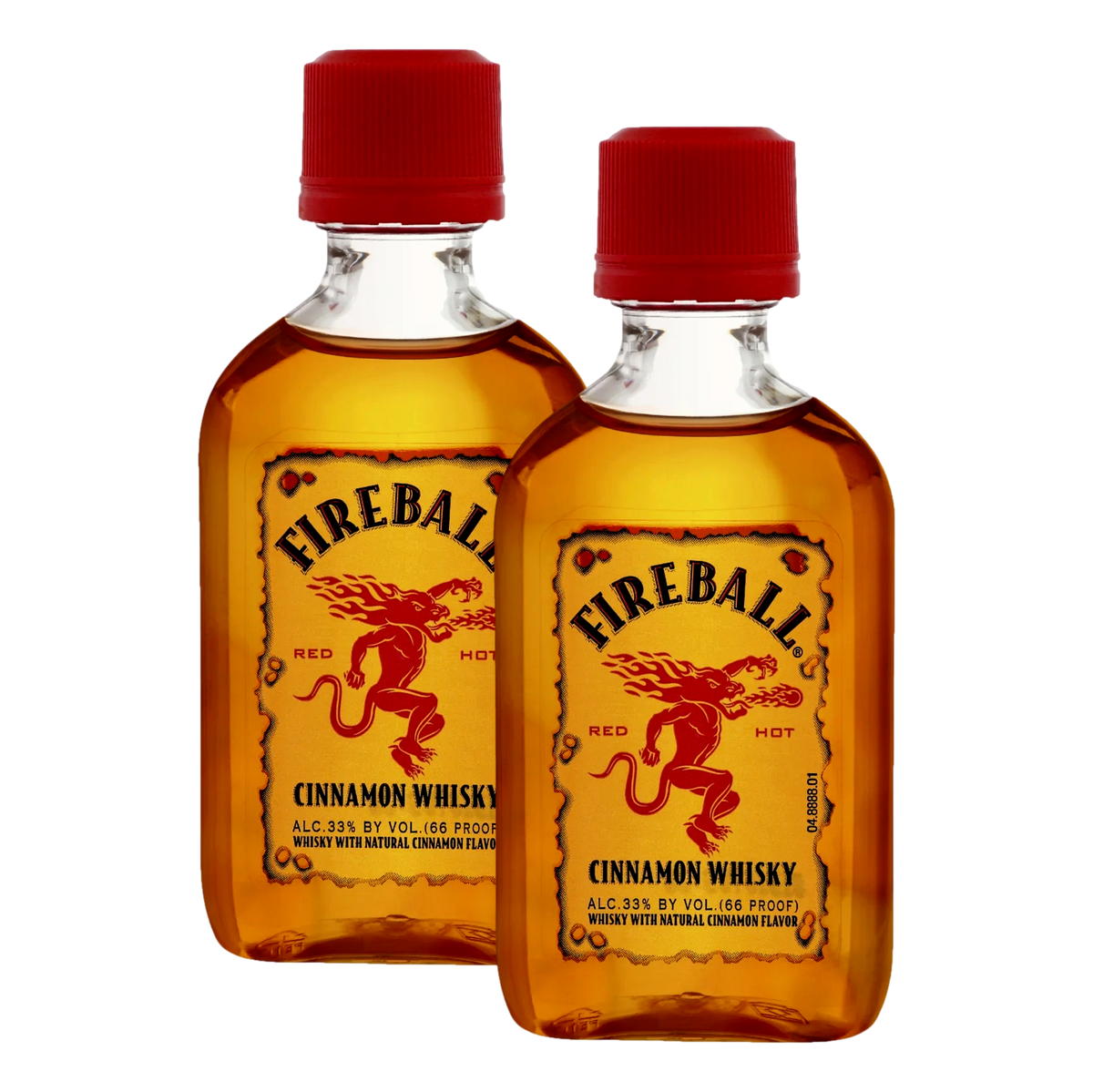 Fireball Cinnamon Whisky Liqueur Mini 50ml 2 Pack