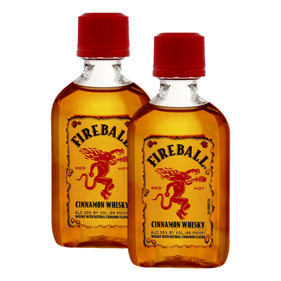 Fireball Cinnamon Whisky Liqueur Mini 50ml 2 Pack