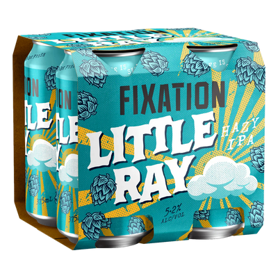 Fixation Little Ray Hazy IPA 375ml Can 4 Pack