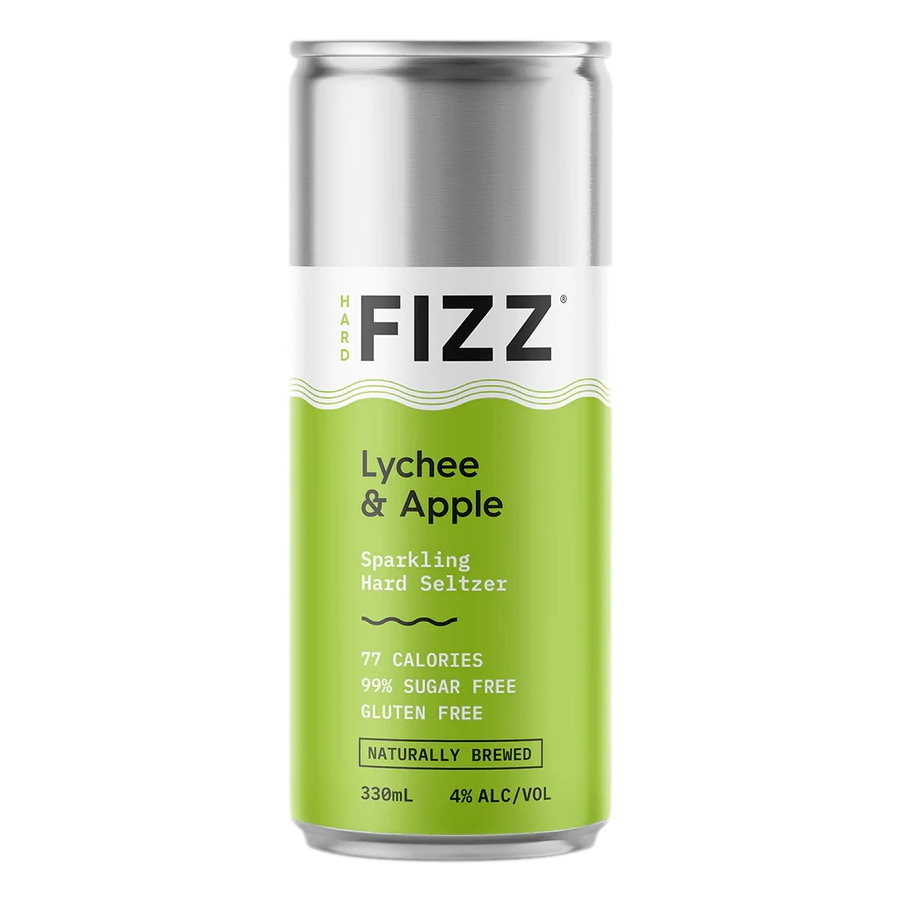 Hard Fizz Lychee & Apple Seltzer 330ml Can Single