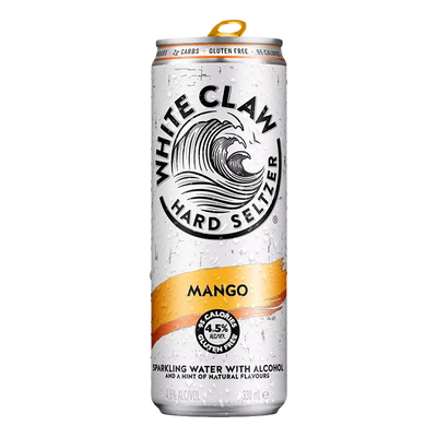 White Claw Hard Seltzer Mango 330ml Can 4 Pack