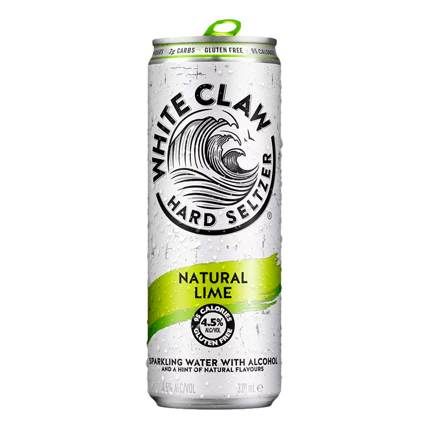 White Claw Hard Seltzer Lime 330ml Can Single