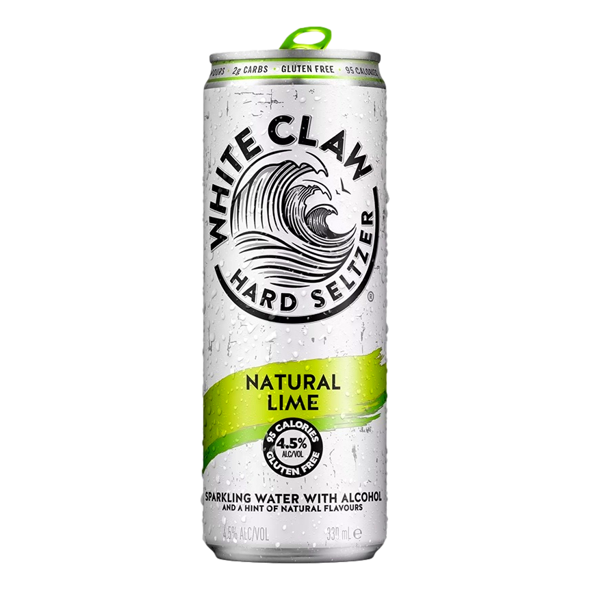 White Claw Hard Seltzer Lime 330ml Can Case of 24