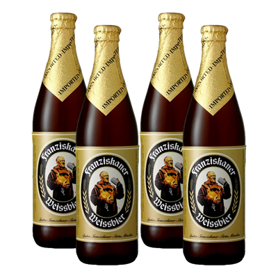 Franziskaner Hefe-Weissbier 500ml Bottle 4 Pack