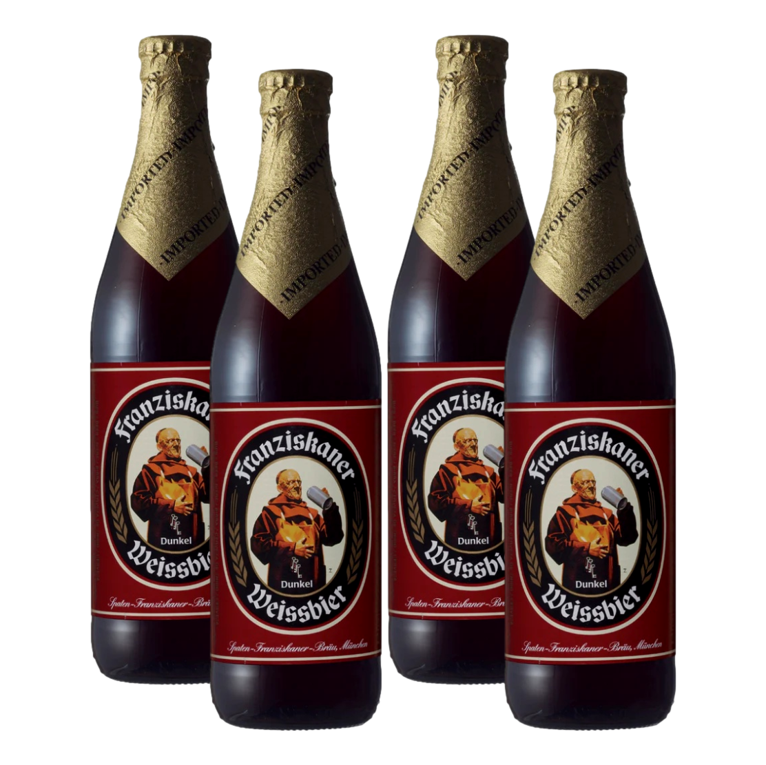 Franziskaner Weissbier Dunkel 500ml Bottle 4 Pack