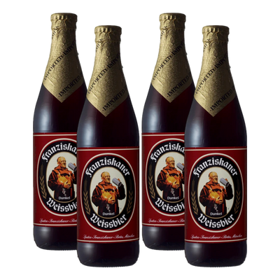Franziskaner Weissbier Dunkel 500ml Bottle 4 Pack