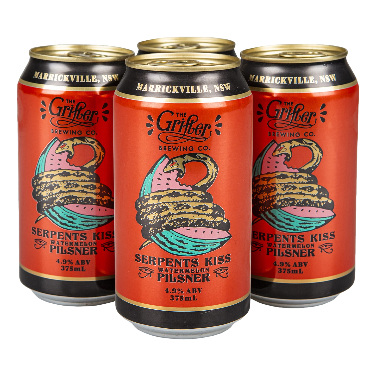 Grifter Serpents Kiss Watermelon Pilsner 375ml Can 4 Pack