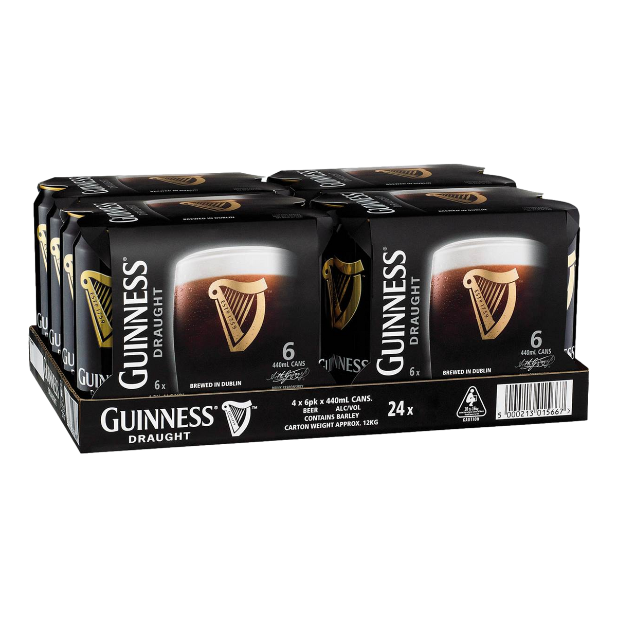 Guinness Draught Stout 440ml Can Case of 24