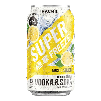 Hachii Super Freeze Arctic Lemon 9% 350ml Can 4 Pack