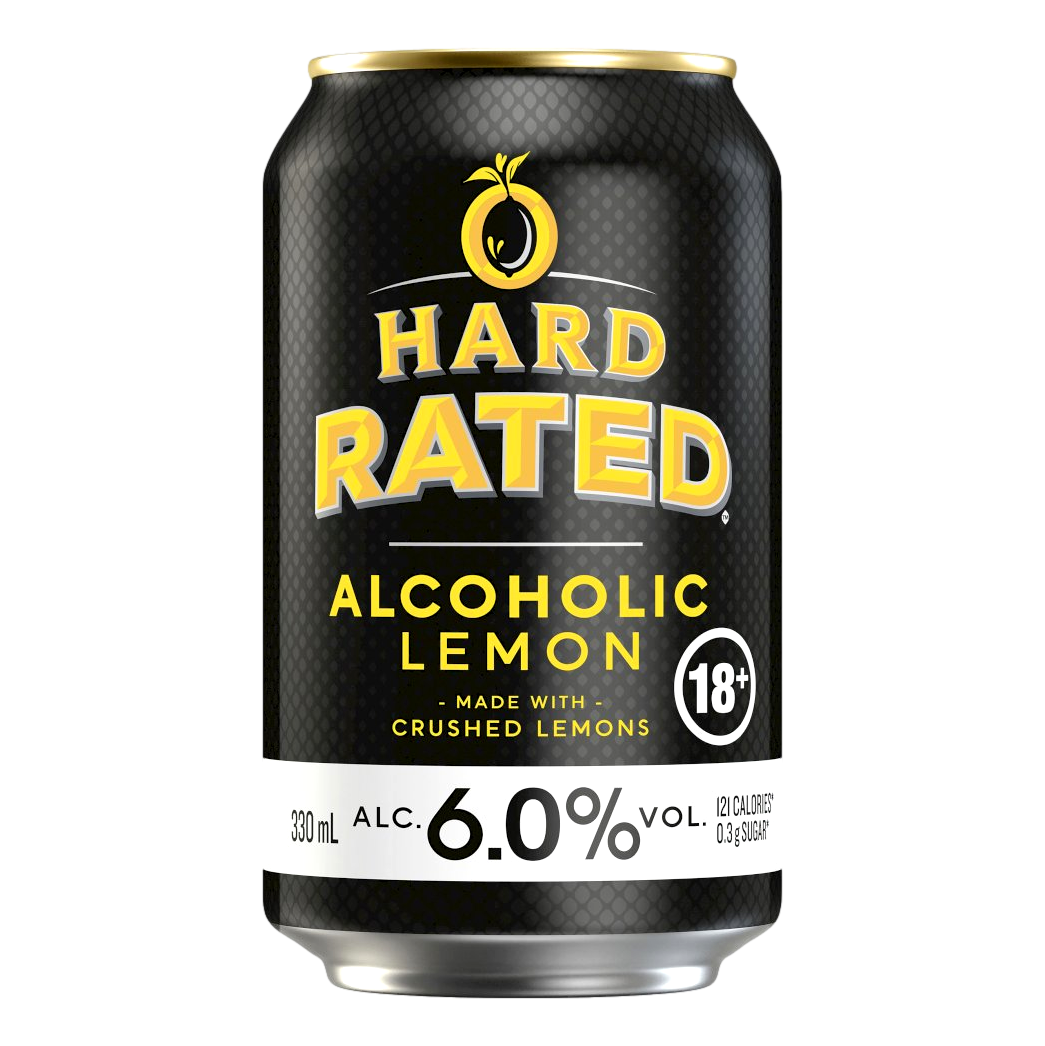 Hard Rated Alcoholic Lemon 6% 330ml Can Single